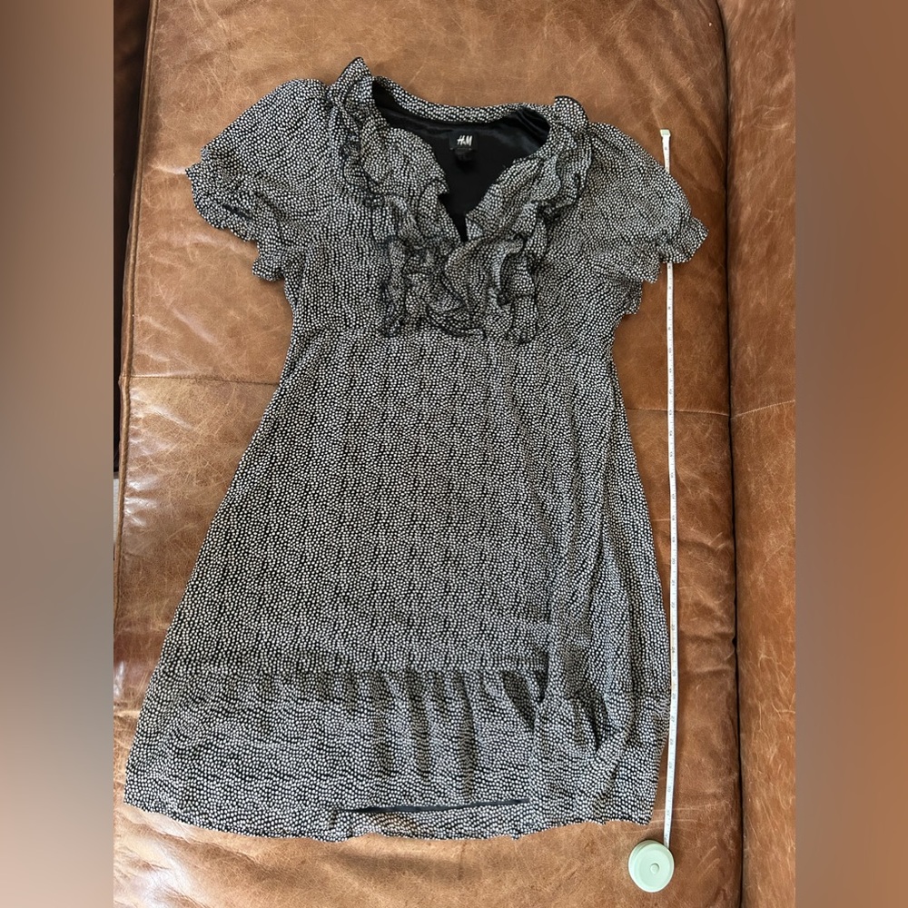 H&M black and white dotted dress Size Xs